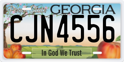 GA license plate CJN4556