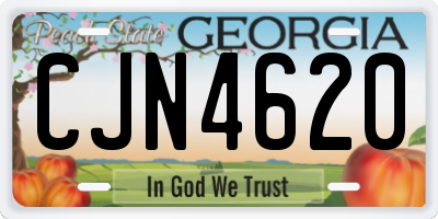GA license plate CJN4620