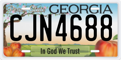 GA license plate CJN4688