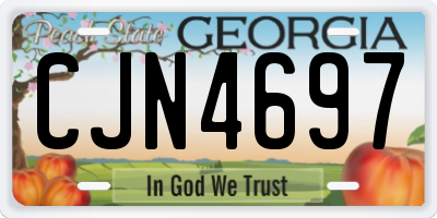 GA license plate CJN4697