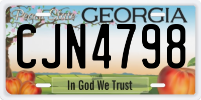 GA license plate CJN4798