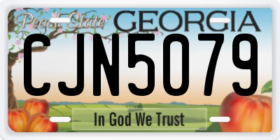 GA license plate CJN5079