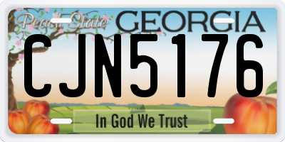 GA license plate CJN5176
