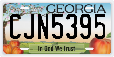 GA license plate CJN5395