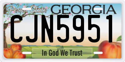 GA license plate CJN5951