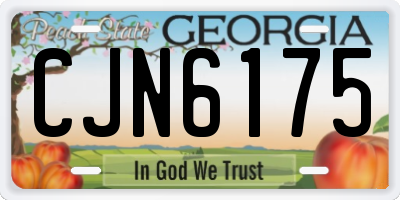GA license plate CJN6175