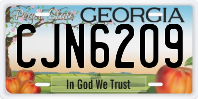 GA license plate CJN6209