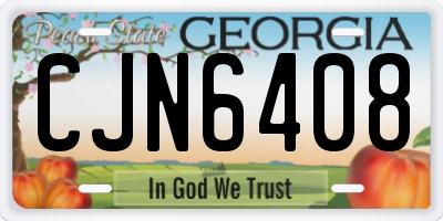 GA license plate CJN6408