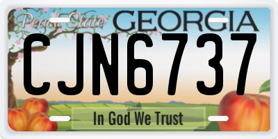 GA license plate CJN6737