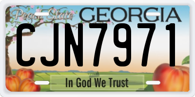 GA license plate CJN7971