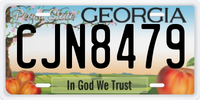 GA license plate CJN8479