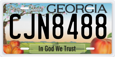GA license plate CJN8488