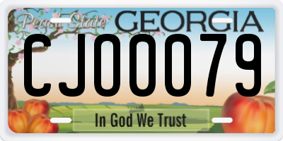 GA license plate CJO0079
