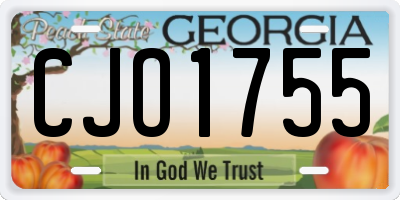 GA license plate CJO1755
