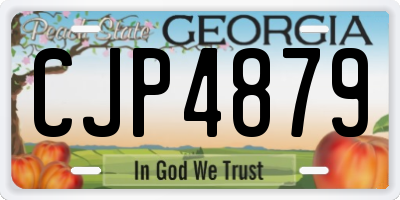GA license plate CJP4879