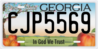 GA license plate CJP5569