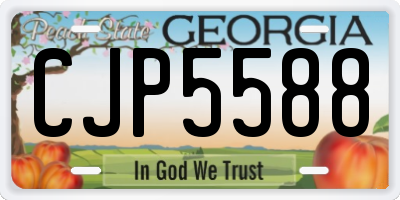GA license plate CJP5588