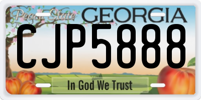 GA license plate CJP5888