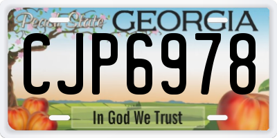 GA license plate CJP6978
