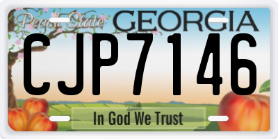 GA license plate CJP7146