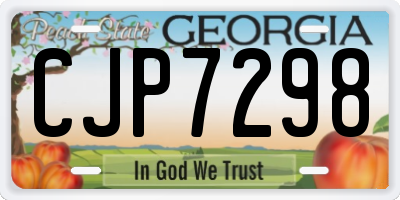 GA license plate CJP7298