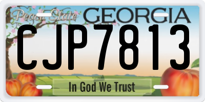 GA license plate CJP7813