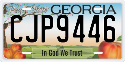 GA license plate CJP9446