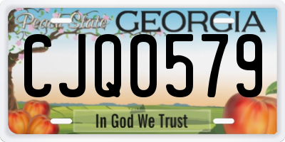 GA license plate CJQ0579