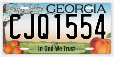 GA license plate CJQ1554