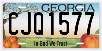 GA license plate CJQ1577