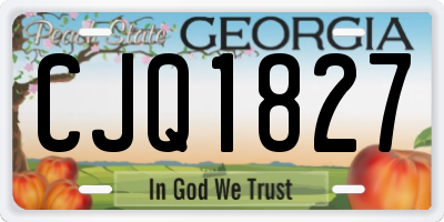 GA license plate CJQ1827