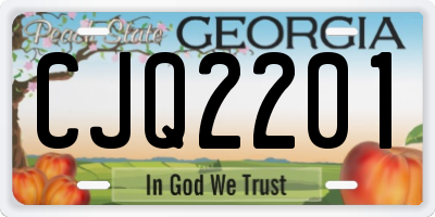 GA license plate CJQ2201