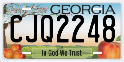GA license plate CJQ2248