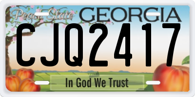 GA license plate CJQ2417