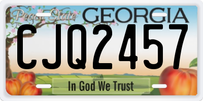 GA license plate CJQ2457