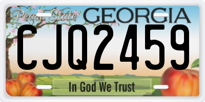GA license plate CJQ2459