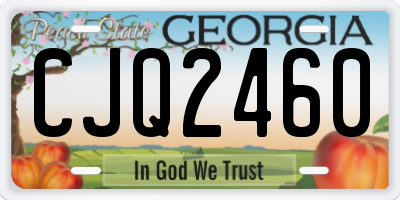 GA license plate CJQ2460