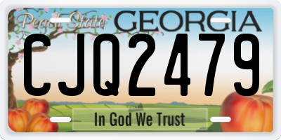 GA license plate CJQ2479