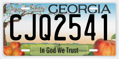 GA license plate CJQ2541