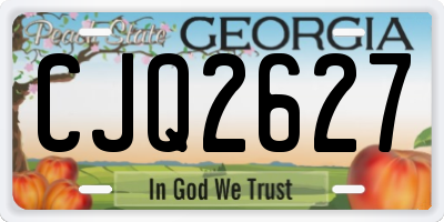 GA license plate CJQ2627