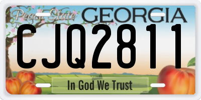 GA license plate CJQ2811