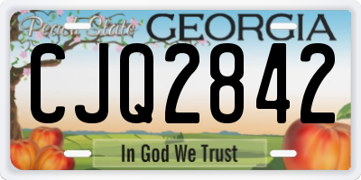 GA license plate CJQ2842