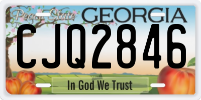 GA license plate CJQ2846