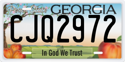 GA license plate CJQ2972