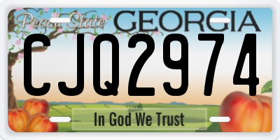GA license plate CJQ2974