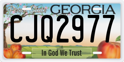 GA license plate CJQ2977