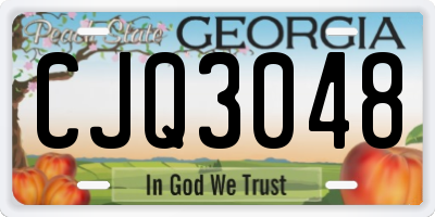 GA license plate CJQ3048