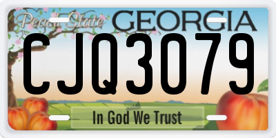 GA license plate CJQ3079