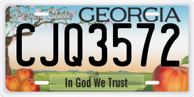 GA license plate CJQ3572