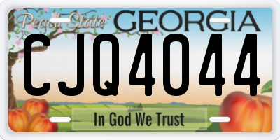 GA license plate CJQ4044